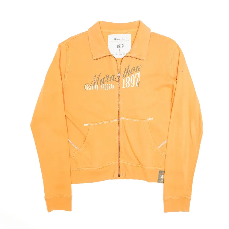 CHAMPION Sports Marathon Orange Lightweight Track Jacket Womens L
