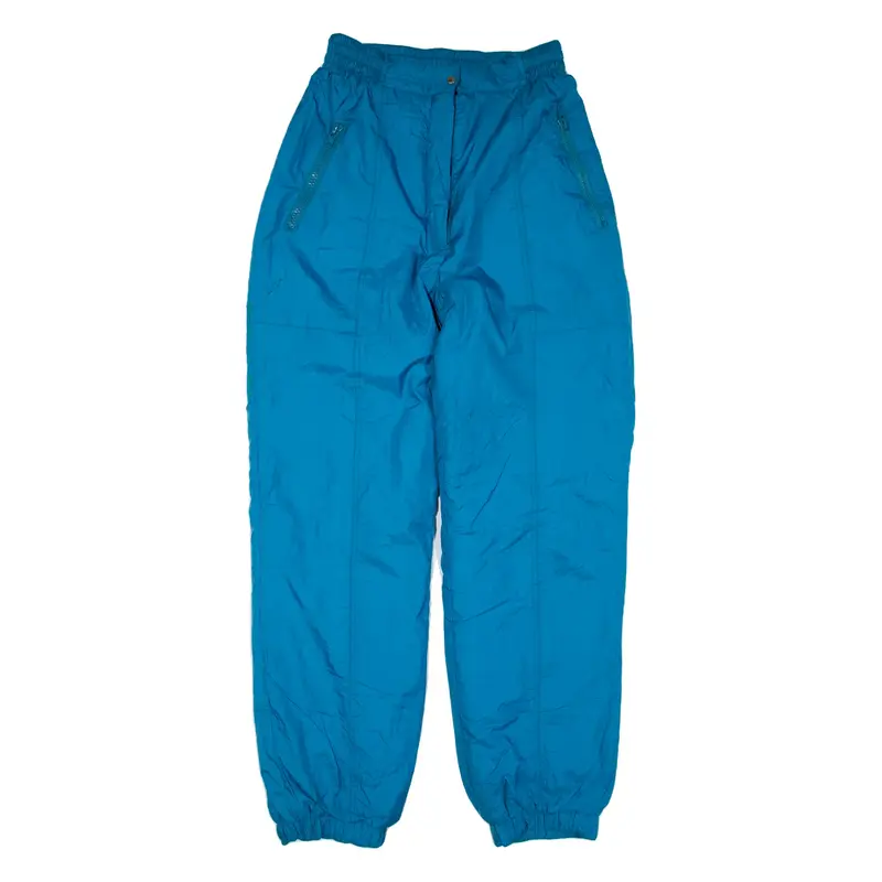 Insulated Trousers Blue Relaxed Straight Nylon Mens W26 L31