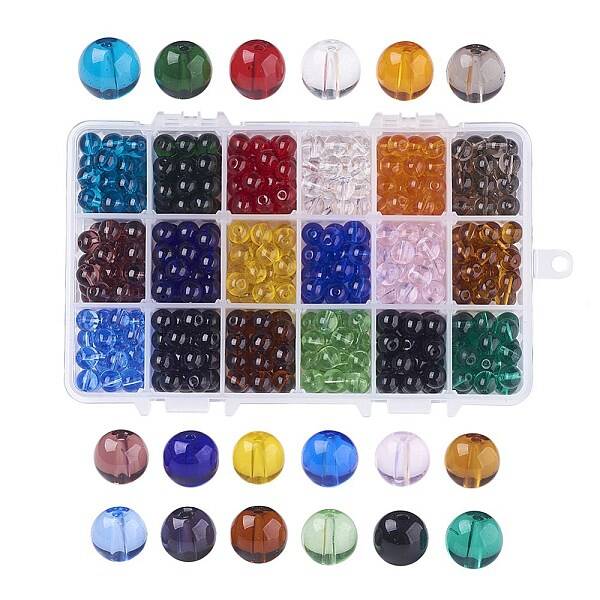 18 Colors Glass Beads