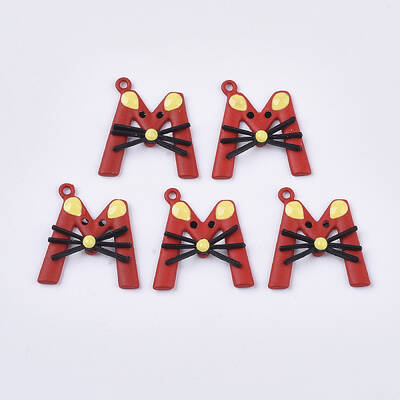Spray Painted Alloy Pendants