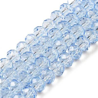 Transparent Baking Paint Glass Beads Strands