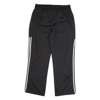 ADIDAS Mens Track Pants Black 90s Straight 2XL W34 L28