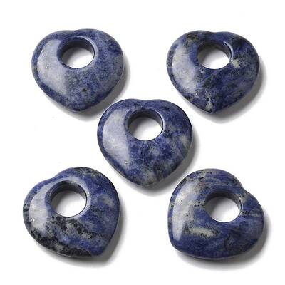 Natural Sodalite Hollow Pendants