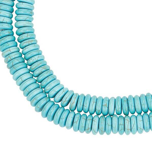 2 Strands Synthetic Turquoise Beads Strands