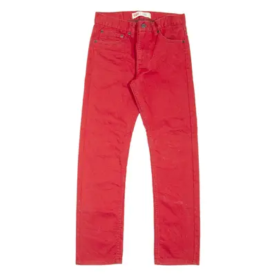 LEVI'S 511 Boys Jeans Red Slim Straight W29 L29