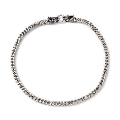 Non-Tarnish 304 Stainless Steel Wheat Chains Necklace with Dragon Clasps for Men Women
