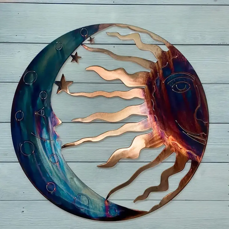 Moon & Star Design Wall Art for Room Decor, Creative Wall Decor, Wall Hanging Decor for Home Living Room Bedroom, Summer Gift