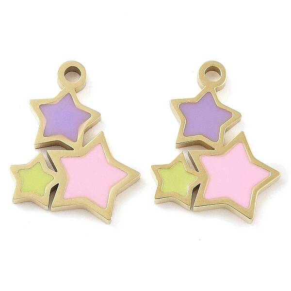 Ion Plating(IP) 304 Stainless Steel Enamel Charms