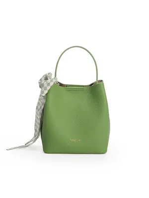 Smting leather bucket bag