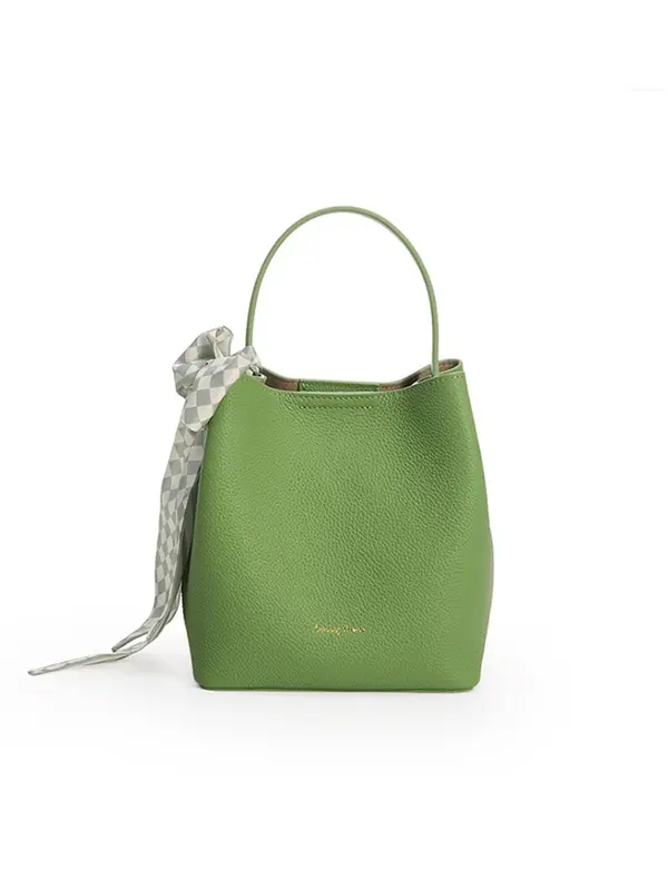 Smting leather bucket bag