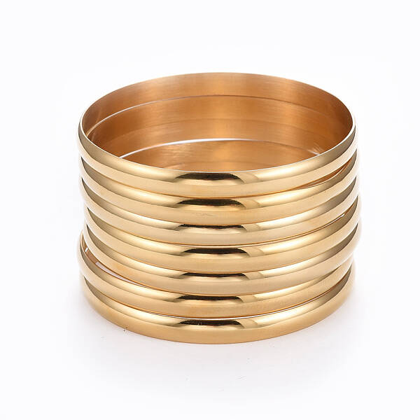 Fashion 304 Stainless Steel Buddhist Bangle Sets