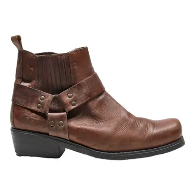 KOCHMANN Biker Boots Brown Leather Mens UK 10.5