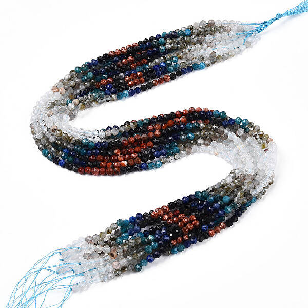 Natural & Synthetic Mixed Gemstone Beads Strands