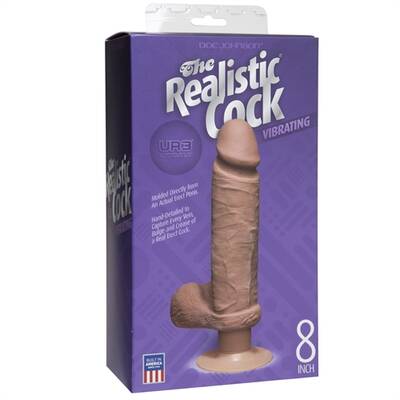The Realistic Cock Ultraskyn Vibrating 8 - Caramel
