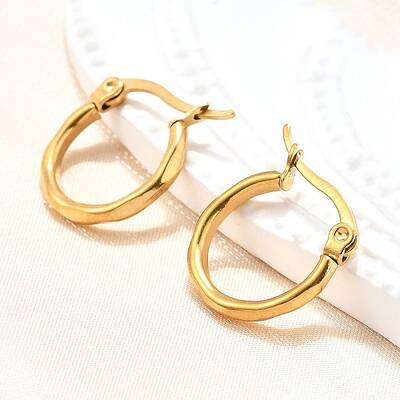 304 Stainless Steel Hoop Earrings