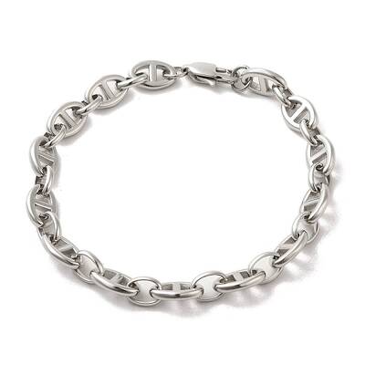 Non-Tarnish 304 Stainless Steel Oval Link Chain Bracelets