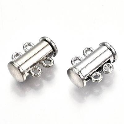 2-Strands Brass Magnetic Slide Lock Clasps