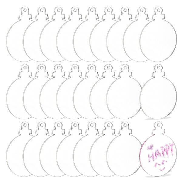 Transparent Acrylic Disc Pendants