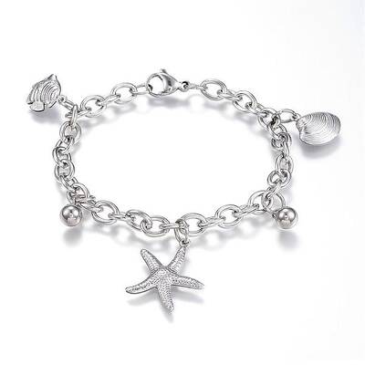 Tarnish Resistant 304 Stainless Steel Charm Bracelets