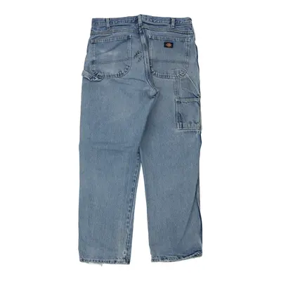 Dickies Carpenter Trousers - 36W 32L Blue Cotton