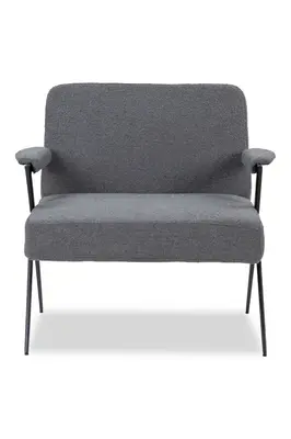 Gray Bouclé Tailored Occasional Chair | Liang & Eimil Ponti
