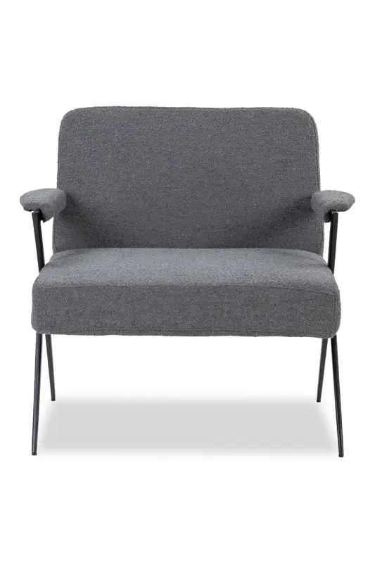 Gray Bouclé Tailored Occasional Chair | Liang & Eimil Ponti