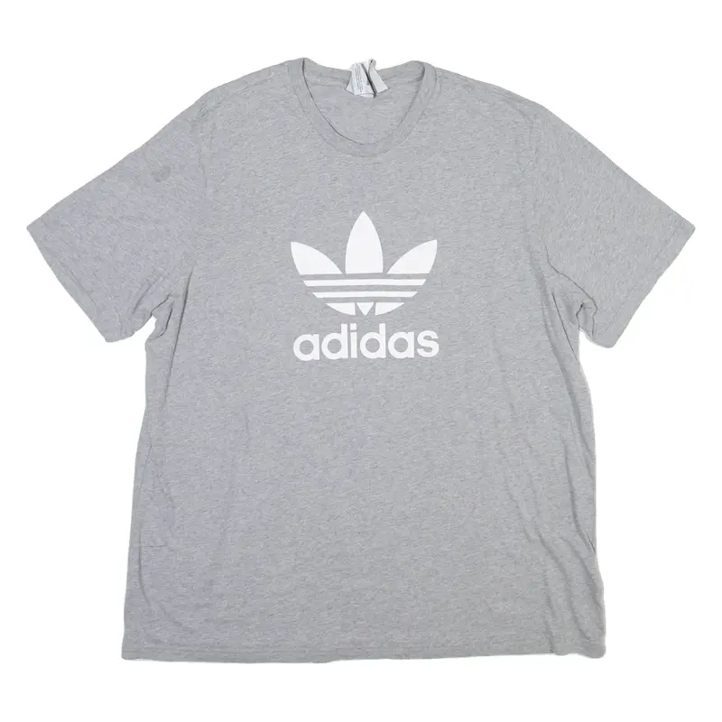 ADIDAS ORIGINALS Mens T-Shirt Grey Crew Neck XL