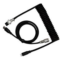 Basaltech Electronic 1.5 Meters USB C to A Extension Coiled Cable made Nylon Material Heavy Duty Double Sleeved with Detachab...