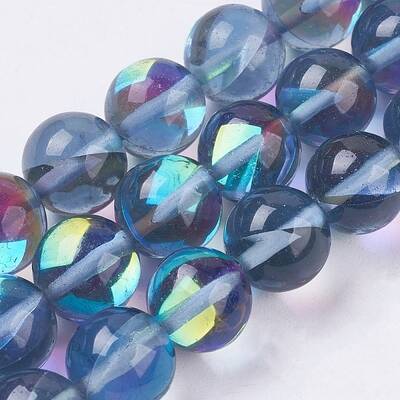 Synthetic Moonstone Beads Strands
