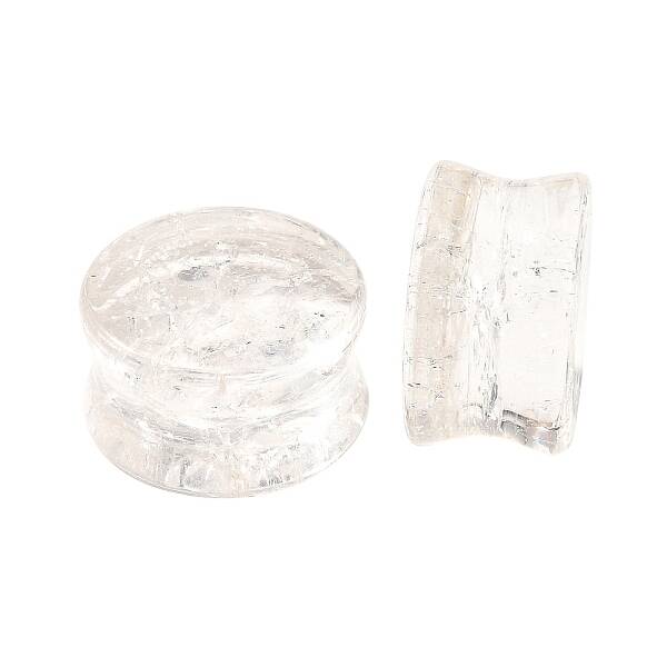 Natural Quartz Crystal Ear Plugs Gauges
