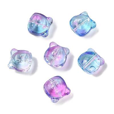 Transparent Spray Paint Glass Beads