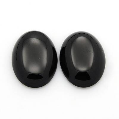 Natural Dyed & Heated Black Agate Cabochons