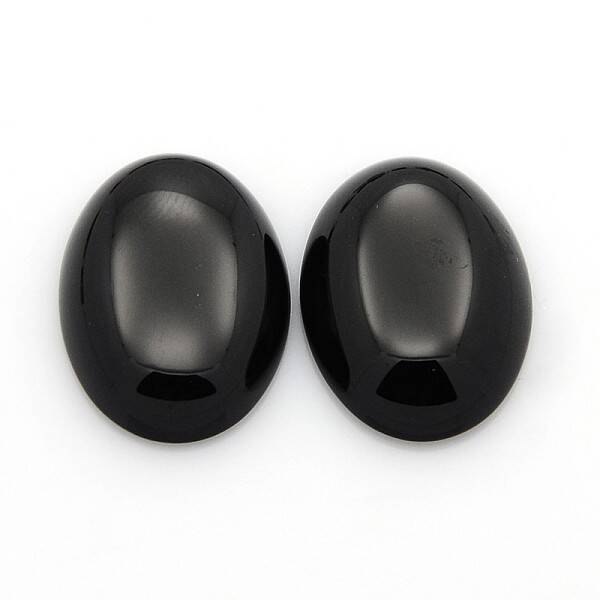 Natural Dyed & Heated Black Agate Cabochons