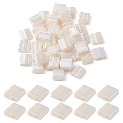 2-Hole Opaque Glass Seed Beads