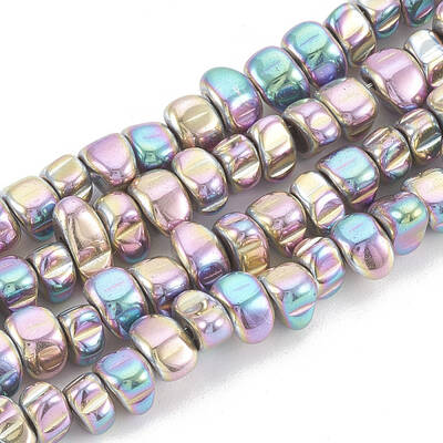 Electroplate Non-magnetic Synthetic Hematite Beads Strands