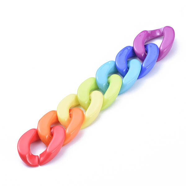 Handmade Opaque Acrylic Curb Chains