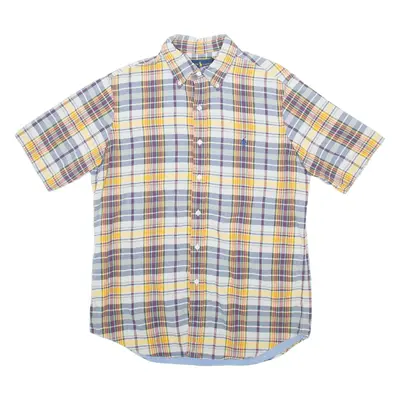 RALPH LAUREN Mens Flannel Shirt Yellow Check M