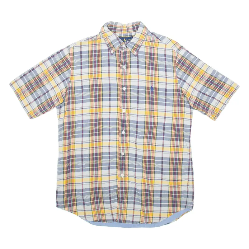 RALPH LAUREN Mens Flannel Shirt Yellow Check M