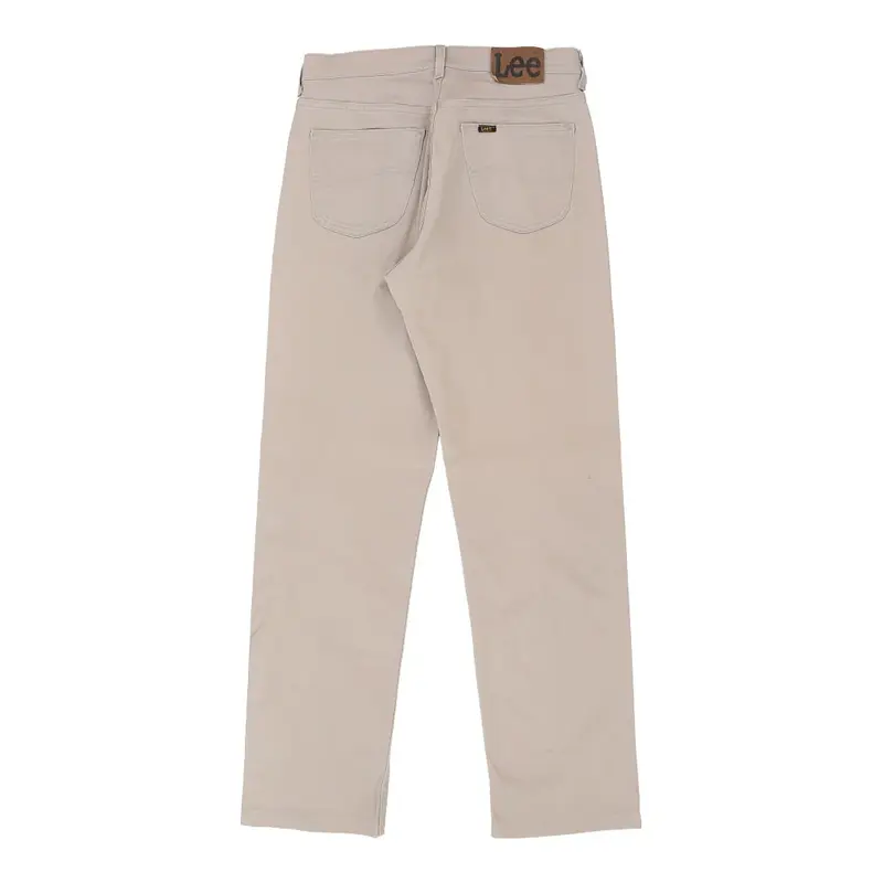 Lee Trousers - 34W 33L Beige Cotton