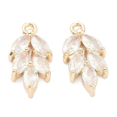 Brass Clear Cubic Zirconia Pendants