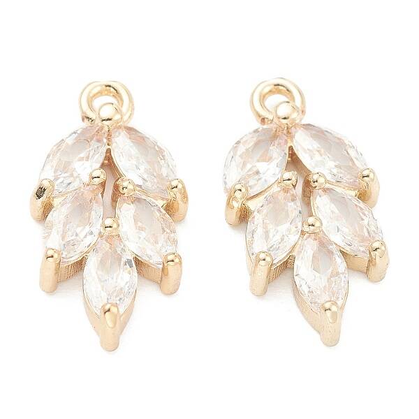 Brass Clear Cubic Zirconia Pendants