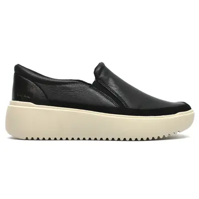 Vionic Kearny Leather Women's Loafers Shoes - Black - Size:US 7 Women