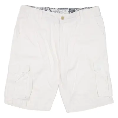 AEROPOSTALE Mens Cargo Shorts White L W36