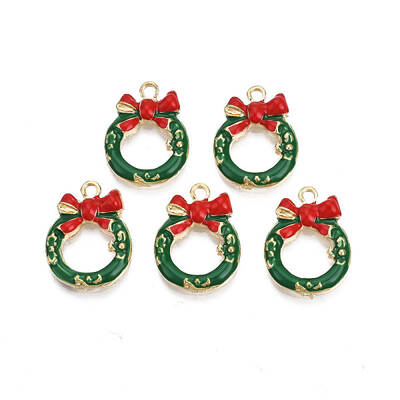 Rack Plating Alloy Enamel Pendants
