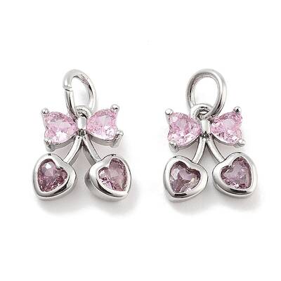 Brass Micro Pave Cubic Zirconia Pendants