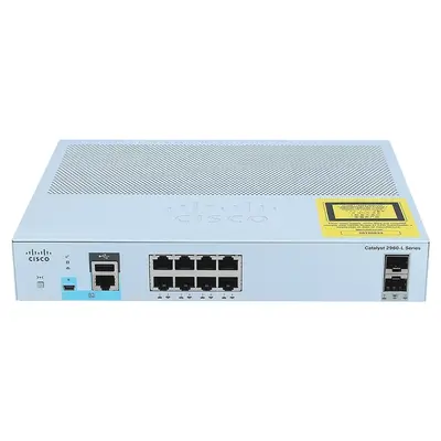 Cisco WS-C2960L-8TS-LL | Catalyst 2960-L Series C2960L-8TS 8 x RJ-45 Ports PoE+ 10/100/1000Base-T + 2 x SFP Ports Layer 3 Man...