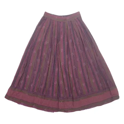 ALPHOM Womens A-Line Skirt Purple Midi Striped XXS