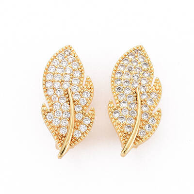 Brass Micro Pave Clear Cubic Zirconia Twister Clasps