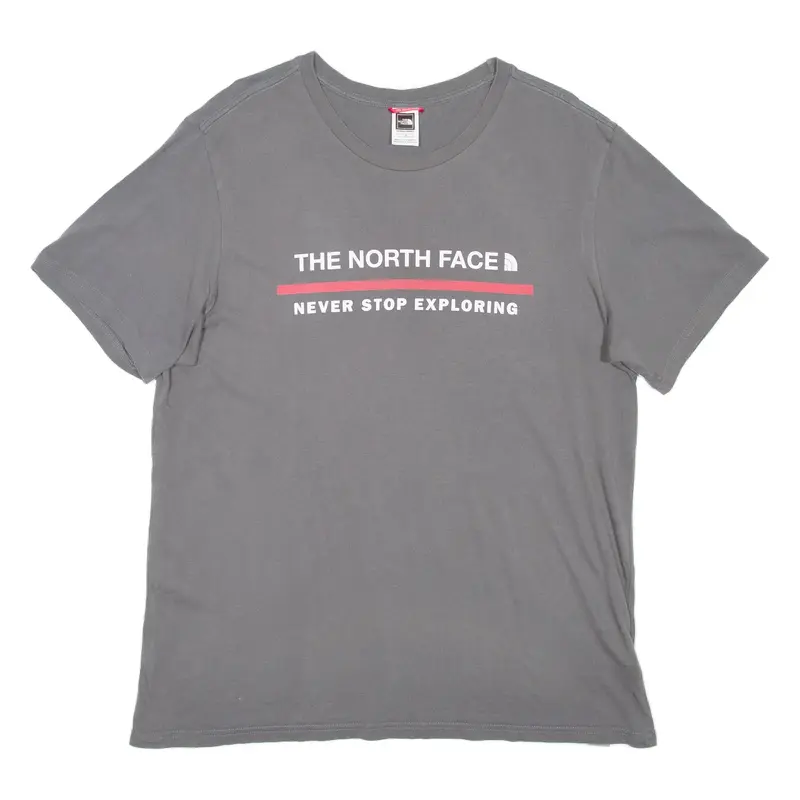 THE NORTH FACE Mens T-Shirt Grey Crew Neck L