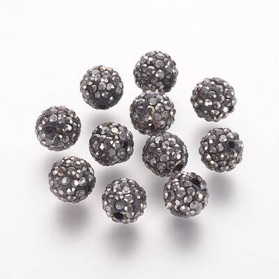 Polymer Clay Rhinestone Beads